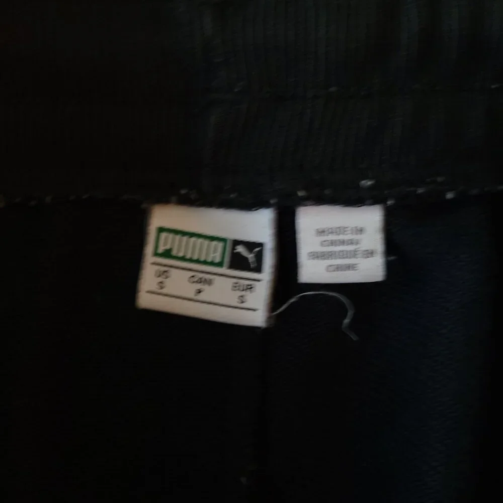 Puma Track Pants - Black with White Side Stripe - Picture 3 of 3